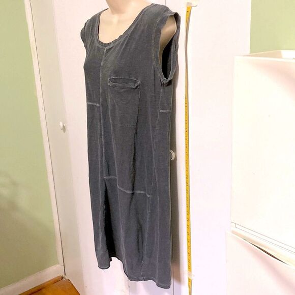 Patch Rag Slub Le Cote Gray Pocket Alternative Apparel Dress Womens Large - Picture 9 of 16